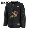 Dresovi San Jose Sharks 2024-25 Fanatics Military Appreciation Practice Custom Crno - Dječji